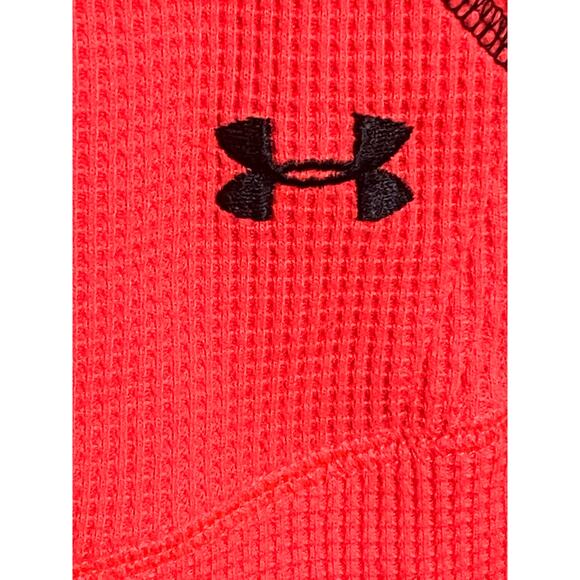 Under Armour Semi Fitted Cold Gear Waffle Knit Cowl Neck Women L Athleisure Neon - Picture 3 of 9